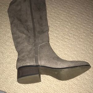 Tall grey boots